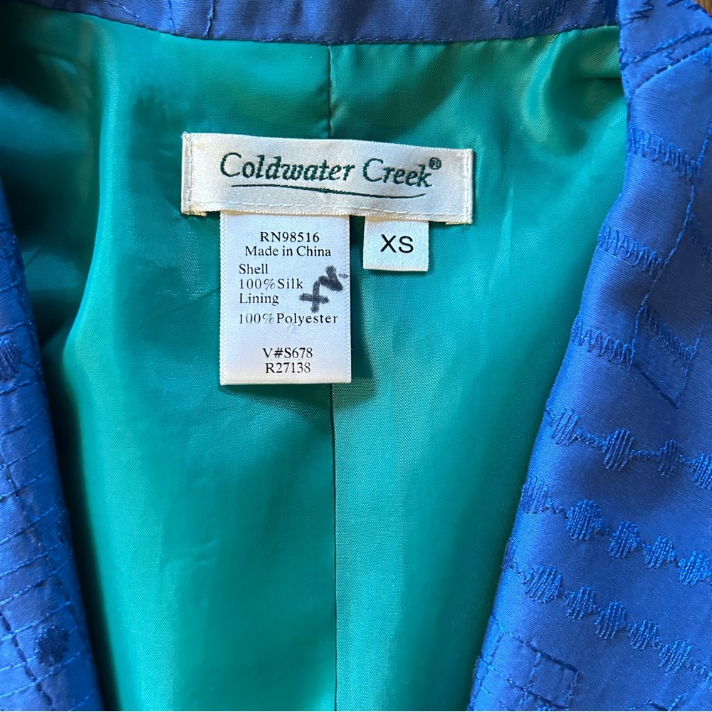 Coldwater Creek Blue Patterned Blazer - Picture 2 of 2